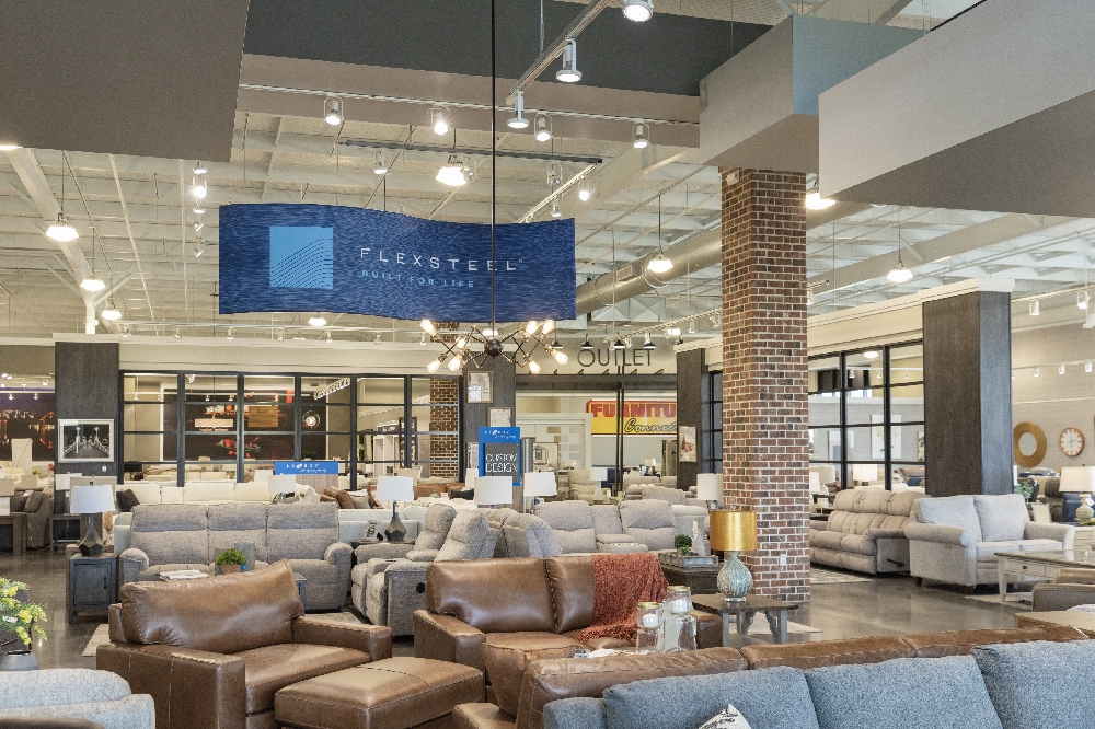 Furniture Connection showroom furniture display in Clarksville Tennessee